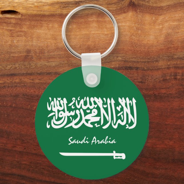 Saudi Flag & Saudi Arabia holiday, patriots /sport Keychain (Front)