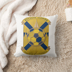 Saudi Riyadh Tower Football,Soccer City Pride Gift Throw Pillow