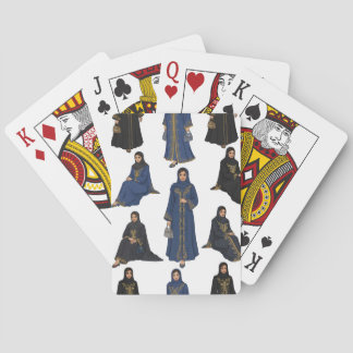 Saudi Women in Colourful Abayas Pattern Playing Cards