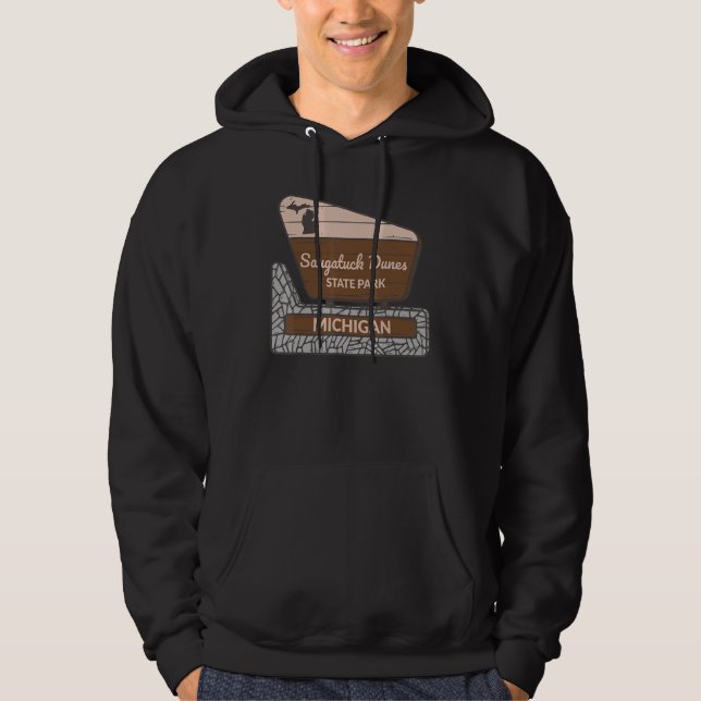 Saugatuck Dunes State Park Michigan MI Welcome Sig Hoodie (Front)