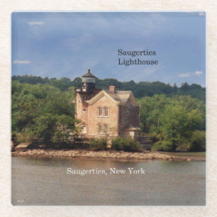 Saugerties Lighthouse glass coasters