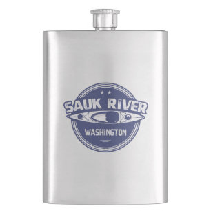 Sauk River Washington Kayaking Hip Flask