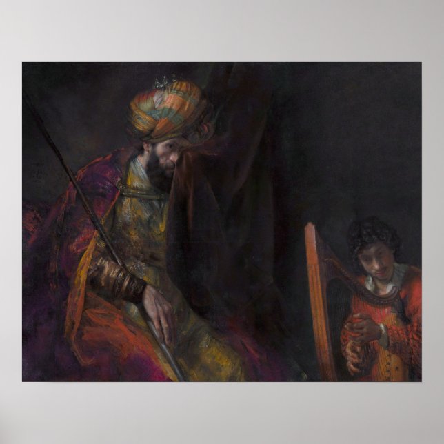 Saul et David (Mauritshuis) par Rembrandt - Poster (Devant)