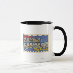 Sault Ste. Marie, Michigan - Large Letter Mug