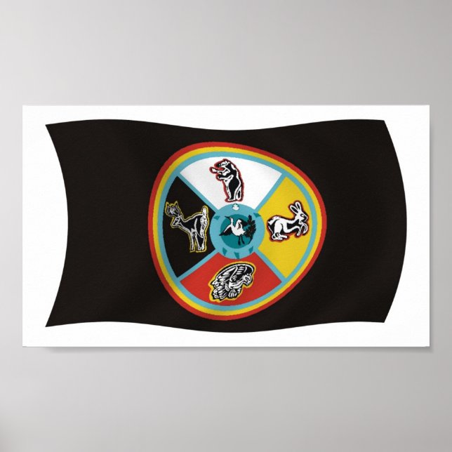 Sault Ste. Poster du drapeau Marie Tribe Imprimer (Devant)