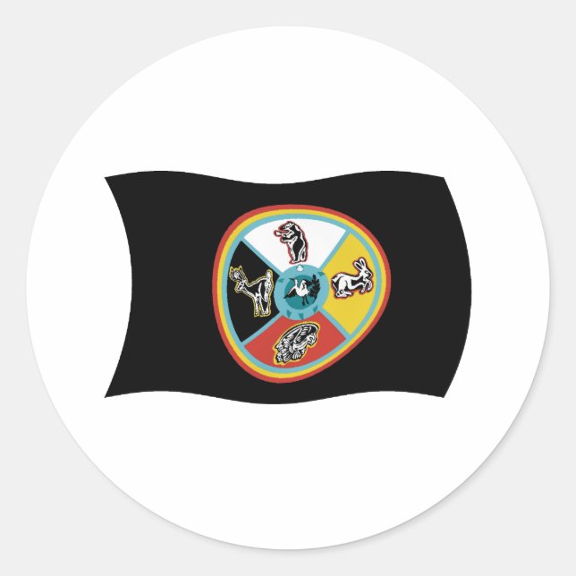 Sault Ste. Sticker à drapeau Marie Tribe (Devant)