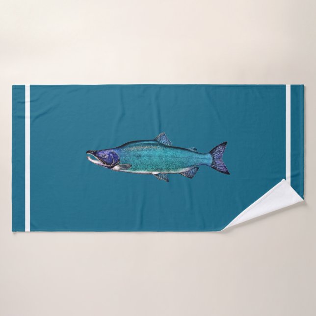 Saumon cyanotique (Serviette de bain)
