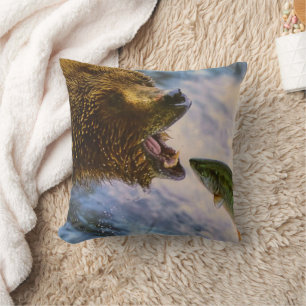 Saumon de coussin à couture d'ours Grizzly