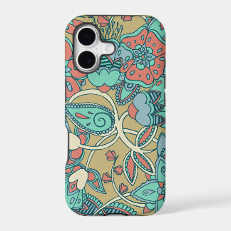 Saumon & floral bleu