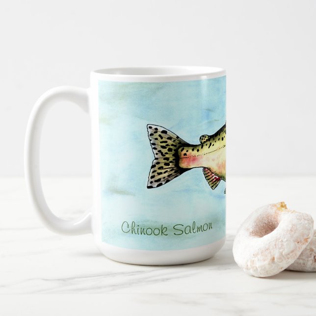 Saumon Mug, Fish Mug (Avec donut)