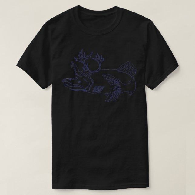Saumon sockeye foncé TShirt (Design devant)