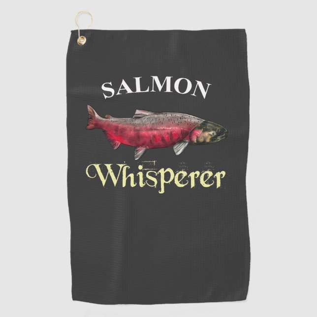 Saumon Whisperer Dark Fishing Serviette (Devant)