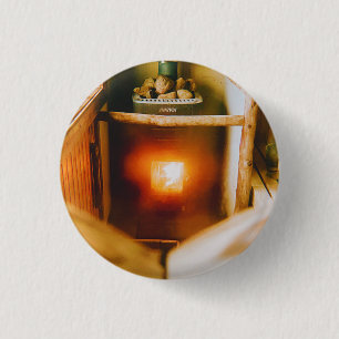 Sauna Hygge Evening 1 Inch Round Button