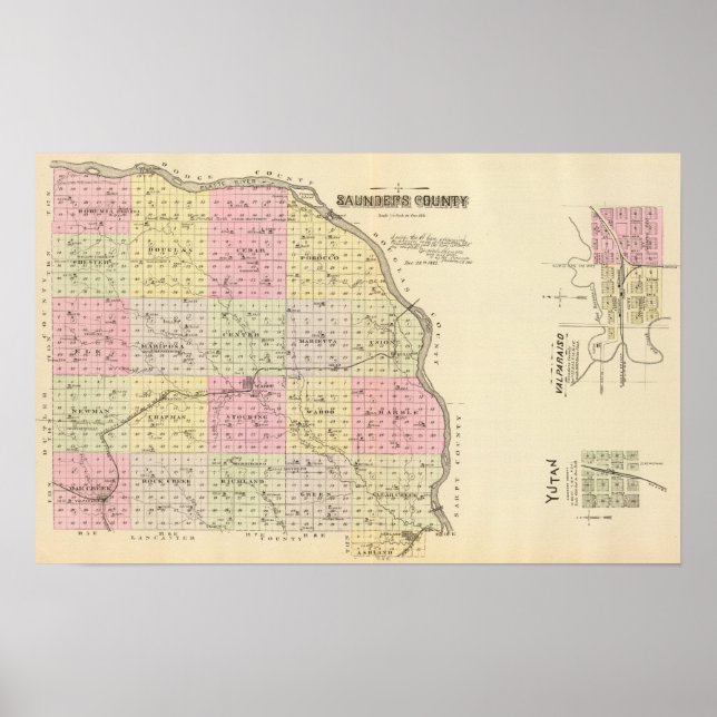 Saunders County, Nebraska Poster (Front)