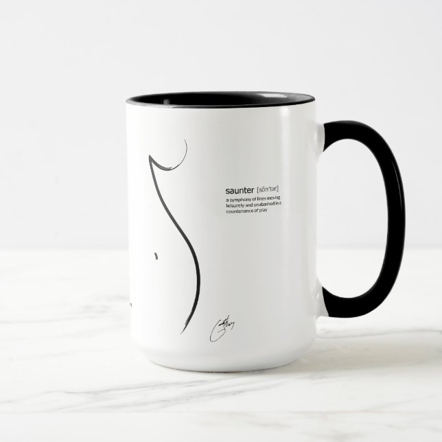 'Saunter' 15oz Mug with written definition (Right)