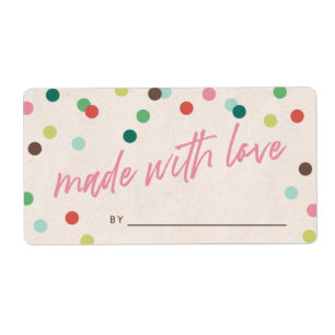 Saupoudrages roses Fabriqués Avec Amour Party Favo