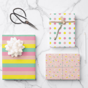 Saupoudrer papier d'emballage d'anniversaire