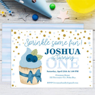 Saupoudrer Un Amusant 1er Anniversaire Invitation