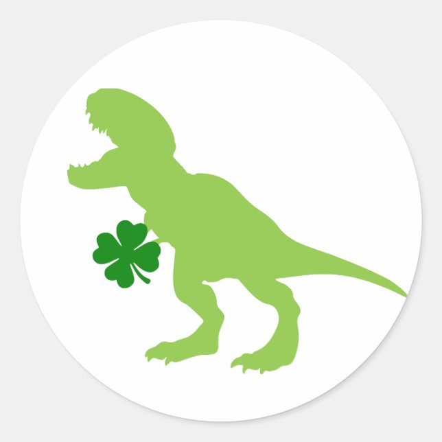 Saurus – A Roaring Good Time! Classic Round Sticker (Front)