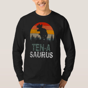Saurus Birthday Rex 10 Year Old Dino 10th Dinosaur T-Shirt