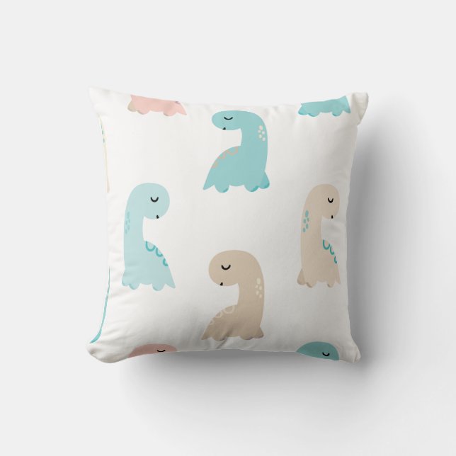 Saurus , T-Rex, Dino Lover, Prehistoric, Dinosaur Throw Pillow (Front)