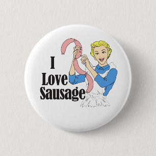 Sausage 2 Inch Round Button