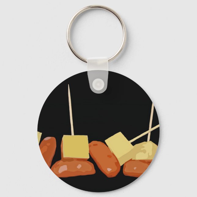 Sausage and Cheese Keychain (Front)