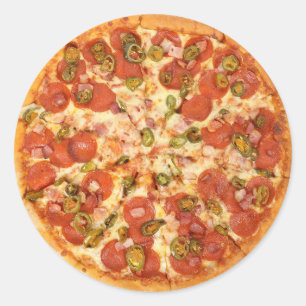 Sausage and Green Olives Cheese Pizza Stickers