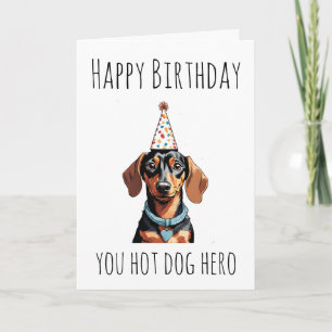 sausage dog birthday cards