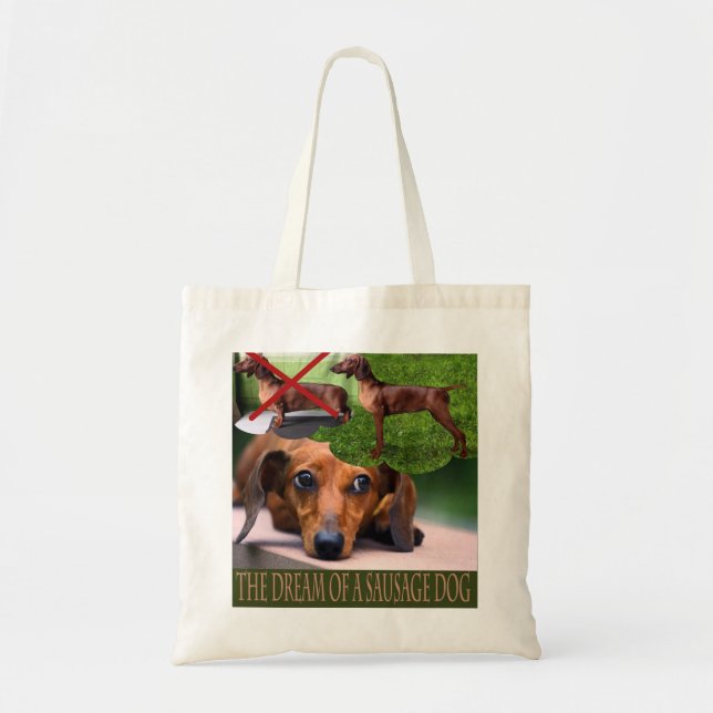 Sausage Dog Budget Tote Bag (Front)