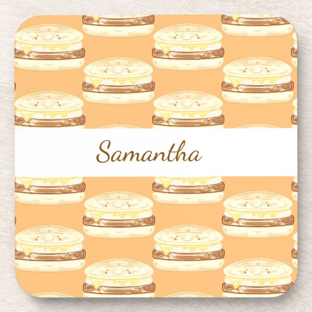 Sausage,Egg And Cheese Sandwich  Coaster (Front)