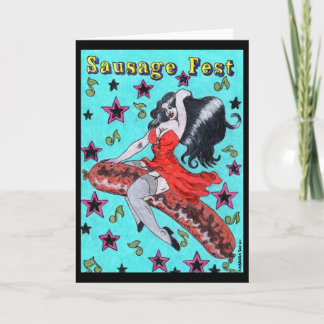 "Sausage Fest" Greeting Card with envelope