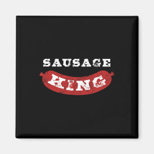 Sausage King Funny Distressed Bbq  Magnet
