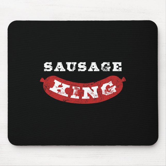 Sausage King Funny Distressed Bbq  Mouse Pad (Front)