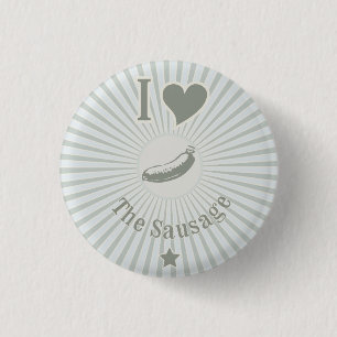 Sausage Lover 1 Inch Round Button