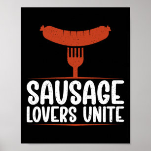 Sausage Lovers Unite Bbq  Poster