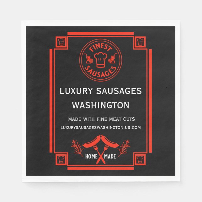 Sausage makers napkin (Front)