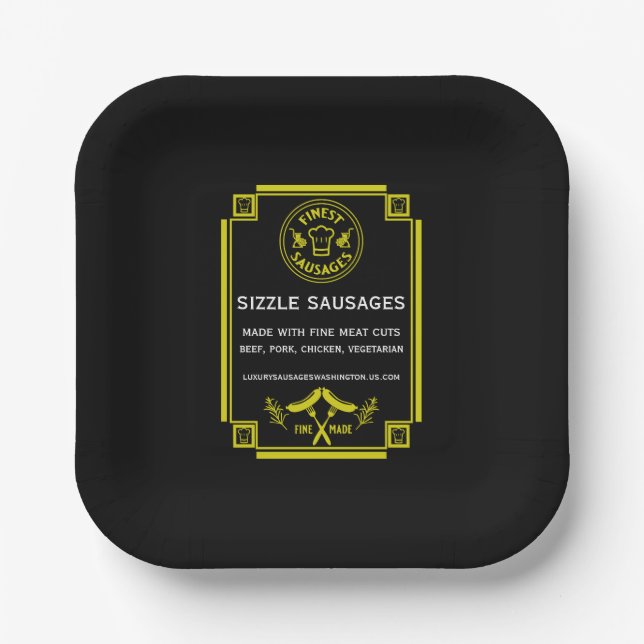 Sausage makers paper plate (Front)