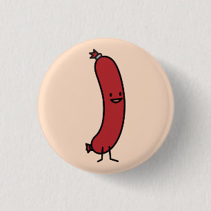 Sausage pork beef kielbasa meat wiener hot dog 1 inch round button