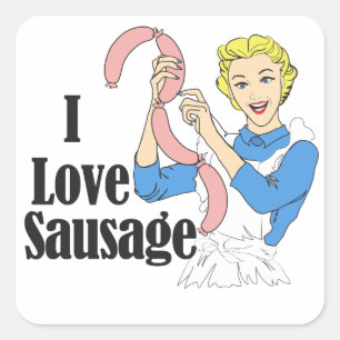 Sausage Square Sticker