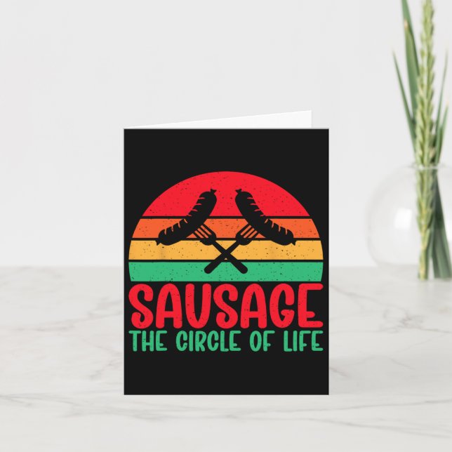 Sausage The Circle Of Life Bbq  Card (Front)