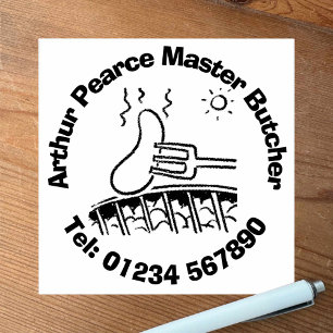 Sausages & Master Butcher Business. Rubber Stamp