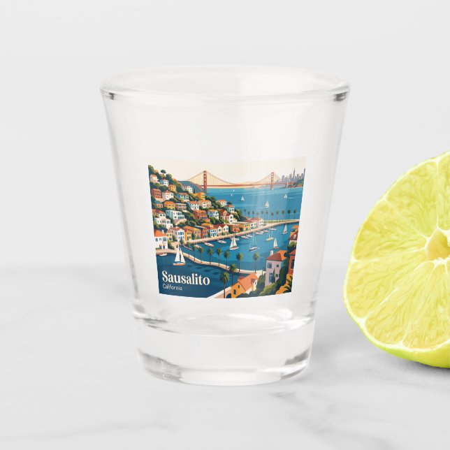 Sausalito California Shot Glass (Front)