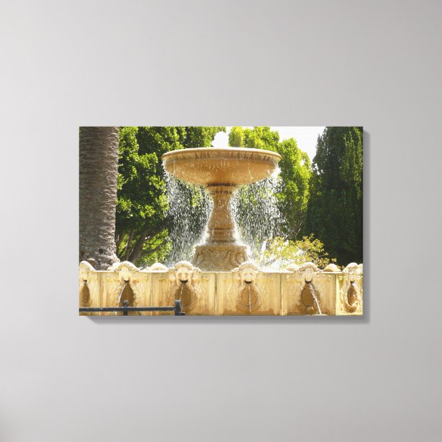 Sausalito Fountain California Travel Photography Canvas Print (Front)