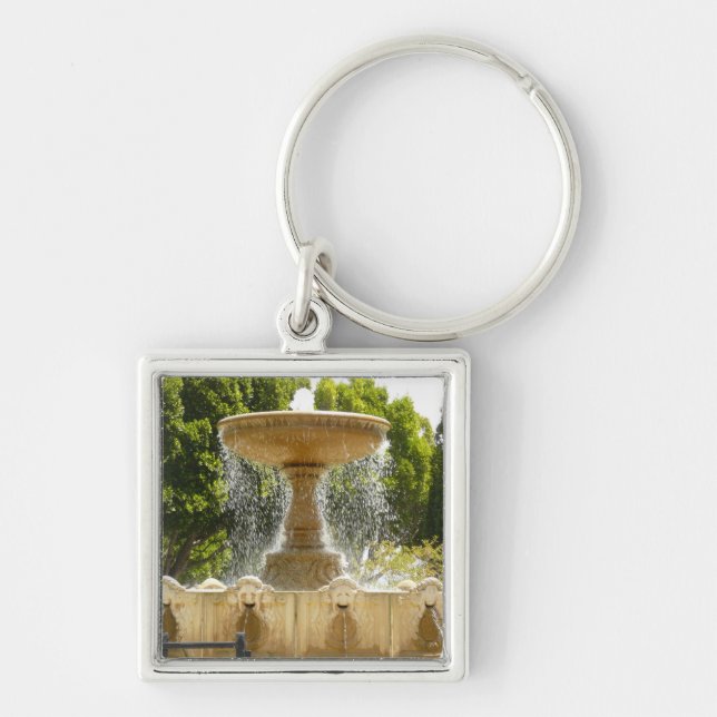 Sausalito Fountain California Travel Photography Keychain (Front)