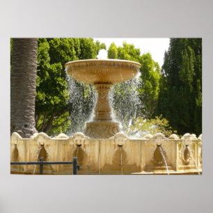 Sausalito Fountain California Travel Photography Poster