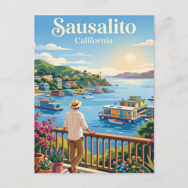 Sausalito USA Postcard (Front)