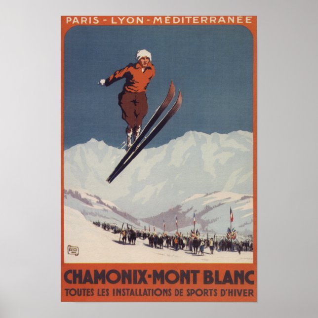 Saut à ski - Affiche de Promo olympique PLM (Devant)