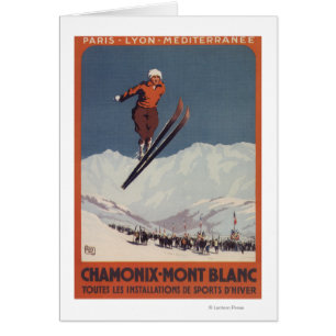 Saut à skis - affiche olympique de promo de PLM