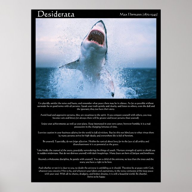 Saut de requin de Desiderata Affiches (Devant)